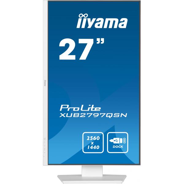 Iiyama G-MASTER XUB2797QSN-W2 Monitor PC 68,6 cm [27] 2560 x 1440 Pixel Quad HD LED Bianco (27 ProLite XUB2797QSN-W2 - 27 QHD IPS technology panel with USB-C dock and RJ45 [LAN])Iiyama4948570125036XUB2797QSN-W2