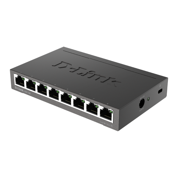 D-Link DGS-108 Non gestito L2 Gigabit Ethernet [10/100/1000] Nero (8-PORT GIGABIT SWITCH - METAL HOUSING DESKTOP SWITCH)D-linkDGS-108/B