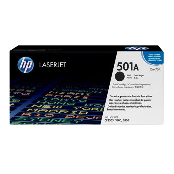 HP 501A cartuccia toner 1 pz Originale Nero (Toner Black - Pages 6000 - Warranty: 12M)Hp5704327450429Q6470-67901