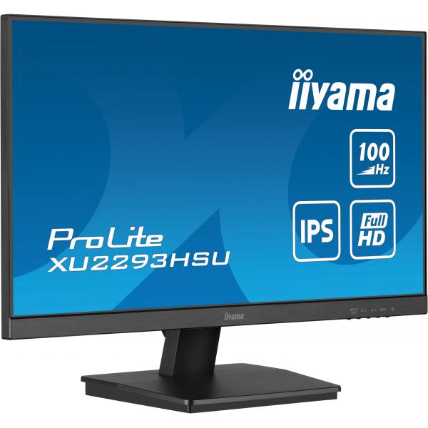 Iiyama ProLite XU2293HSU-B7 Monitor PC 54,6 cm [21.5] 1920 x 1080 Pixel Full HD LED Nero (iiyama PROLITE XU2293HSU-B7 22 inch IPS Monitor, Full HD, 1ms, USB Hubx2, HDMI, DisplayPort, Freesync, 100Hz, Speakers, Black, ACR, Internal PSU, VESA)Iiyama494...