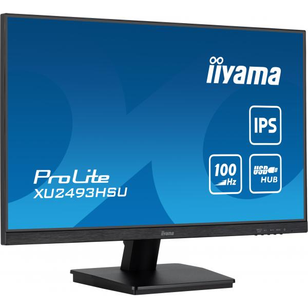 Iiyama ProLite XU2493HSU-B7 Monitor PC 60,5 cm [23.8] 1920 x 1080 Pixel Full HD LED Nero (iiyama ProLite XU2493HSU-B7 - Monitor a LED - 24 [23.8 visualizzabile] - 1920 x 1080 Full HD [1080p] @ 100 Hz - IPS - 300 cd/m? - 1300:1 - 1 ms - HDMI, DisplayP...
