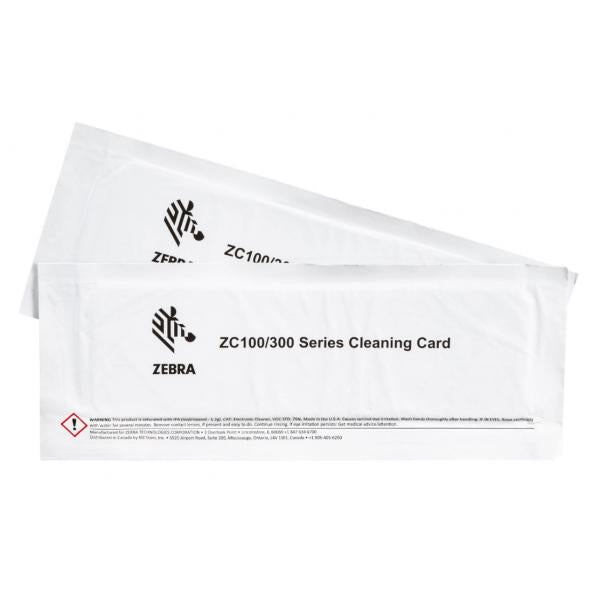 Zebra 105999-310-01 kit per stampante Kit di pulizia (CLEANING CARD KIT IMPROVED - ZC100/300 2 CARDS)Zebra105999-310-01