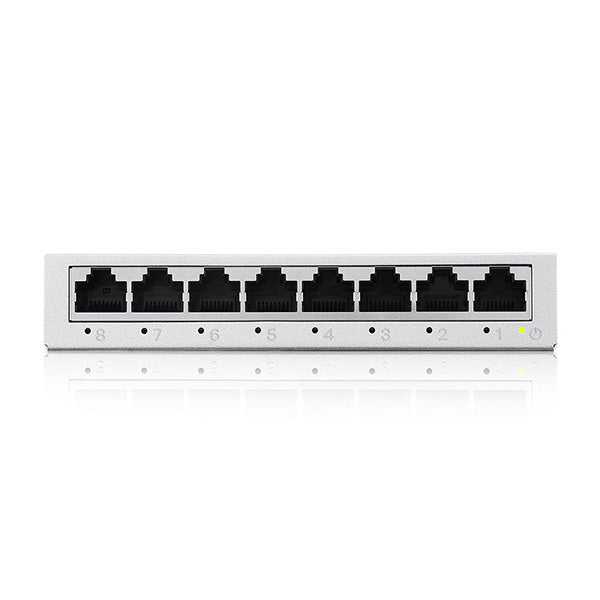 Zyxel GS-108BV5-EU0101F switch di rete Non gestito L2 Gigabit Ethernet [10/100/1000] (Zyxel GS-100 series GS-108B - Version 5 - switch - unmanaged - 8 x 10/100/1000 - desktop, montaggio a parete)Zyxel4718937638949GS-108BV5-EU0101F