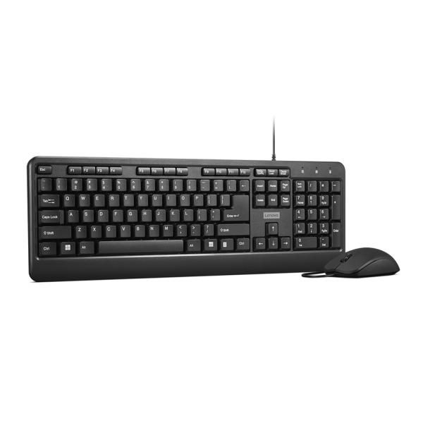 Lenovo 160 tastiera Mouse incluso Casa/ufficio USB Inglese US Nero (160 Keyboard Mouse Included - Home/Office Usb Us English - Black - Warranty: 12M)LenovoGX31L52655