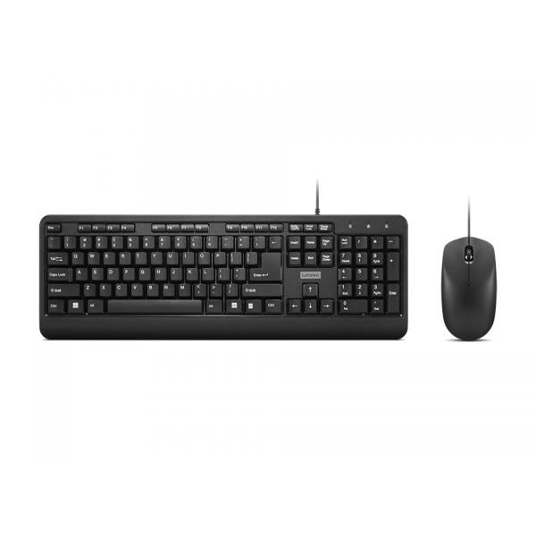 Lenovo 160 tastiera Mouse incluso Casa/ufficio USB Inglese US Nero (160 Keyboard Mouse Included - Home/Office Usb Us English - Black - Warranty: 12M)LenovoGX31L52655