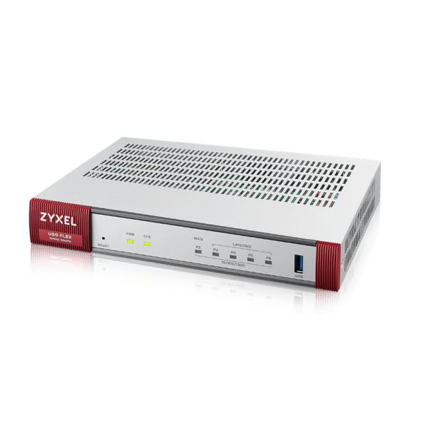 Zyxel USGFLEX50HP-EU0102F firewall [hardware] 0,35 Gbit/s (Zyxel USG Flex H Series 50HP - Firewall - con 1 anno pacchetto Gold Security Pack - 5 porte - 1GbE - gestito da cloud - per Zyxel SFP-1000T, SFP10G-LR, SFP10G-SR, SFP-LX-10-D, SFP-SX-D)Zyxel4...
