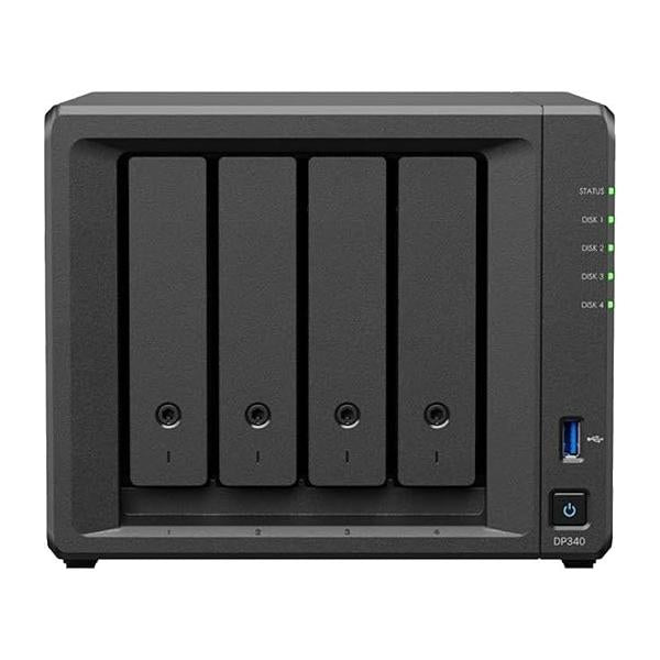 Synology DP340 server NAS e di archiviazione Desktop R1600 16 GB 32 TB HDD Nero (DP340 4BAY 4X8TB HDD - 16384MB 1XGLN 1XRJ45 USB)SynologyDP340