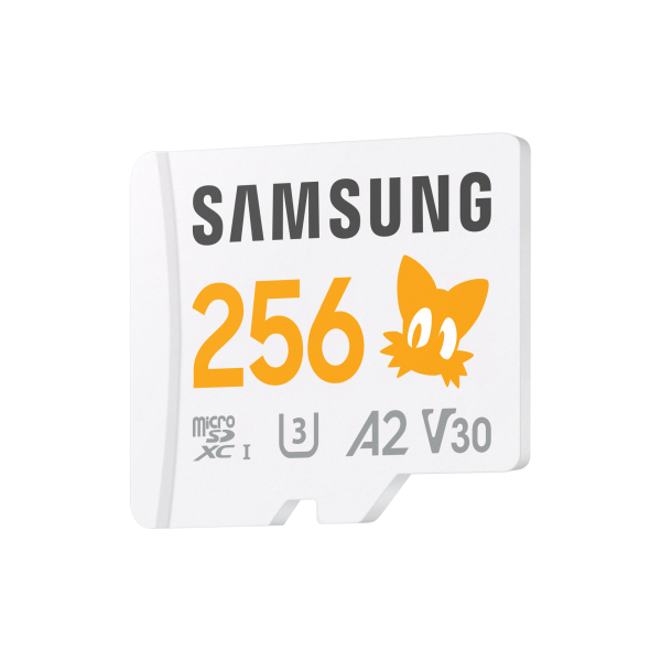 Samsung MicroSD PRO Plus Sonic 256 GB (Samsung PRO Plus MB-MD256SA - Sonic the Hedgehog flash memory card [microSDXC to SD adapter included] - 256 GB - A2 / Video Class V30 / UHS-I U3 - microSDXC UHS-I - white)Samsung8806095844633MB-MD256SA/LC1