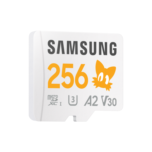 Samsung MicroSD PRO Plus Sonic 256 GB (Samsung PRO Plus MB-MD256SA - Sonic the Hedgehog flash memory card [microSDXC to SD adapter included] - 256 GB - A2 / Video Class V30 / UHS-I U3 - microSDXC UHS-I - white)Samsung8806095844633MB-MD256SA/LC1