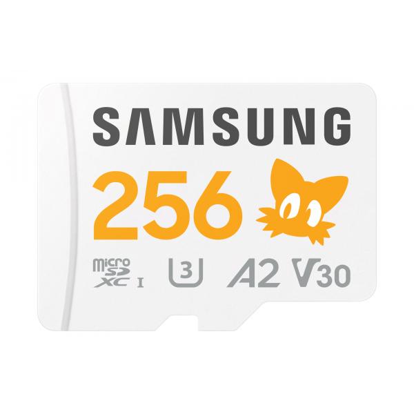 Samsung MicroSD PRO Plus Sonic 256 GB (Samsung PRO Plus MB-MD256SA - Sonic the Hedgehog flash memory card [microSDXC to SD adapter included] - 256 GB - A2 / Video Class V30 / UHS-I U3 - microSDXC UHS-I - white)Samsung8806095844633MB-MD256SA/LC1