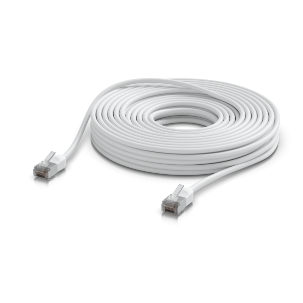 Ubiquiti UACC-Cable-Patch-Outdoor-C6A-15M-W cavo di rete Bianco Cat6a F/UTP [FTP] Rotondo (Ultra-thin, rugged, shielded - outdoor patch cable, designed - and optimized to perform in the harshest environments for 10 GbE networking. - Warranty: 24M)Ubi...