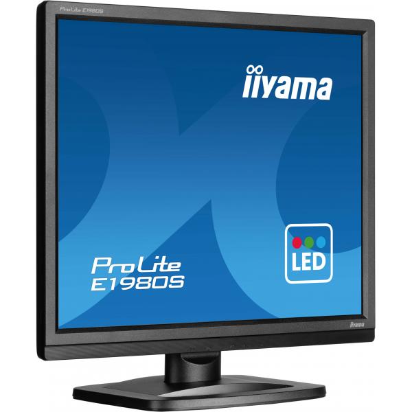 Iiyama ProLite E1980S-B1 Monitor PC 48,3 cm [19] 1280 x 1024 Pixel VGA LED Nero (19 ProLite E1980S-B1 Monitor - 19 Black LED Monitor DisplayPort and HDMI)Iiyama4948570125418E1980S-B1