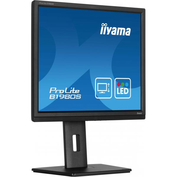 Iiyama ProLite B1980S-B1 Monitor PC 48,3 cm [19] 1280 x 1024 Pixel VGA LED Nero (19 ProLite B1980S-B1 Monitor - 19 Black LED Monitor DisplayPort and HDMI)Iiyama4948570125425B1980S-B1