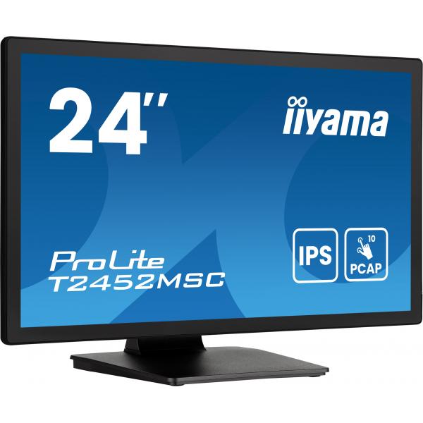 Iiyama ProLite T2452MSC-B1AG Monitor PC 60,5 cm [23.8] 1920 x 1080 Pixel Full HD LED Touch screen Nero (iiyama ProLite T2452MSC-B1AG - LED monitor - 24 [23.8 viewable] - touchscreen - 1920 x 1080 Full HD [1080p] - IPS - 400 cd/m? - 1000:1 - 14 ms - H...