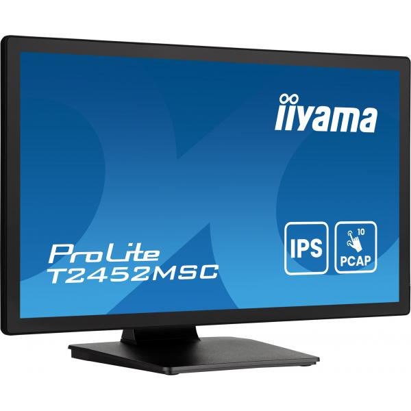 Iiyama ProLite T2452MSC-B1AG Monitor PC 60,5 cm [23.8] 1920 x 1080 Pixel Full HD LED Touch screen Nero (iiyama ProLite T2452MSC-B1AG - LED monitor - 24 [23.8 viewable] - touchscreen - 1920 x 1080 Full HD [1080p] - IPS - 400 cd/m? - 1000:1 - 14 ms - H...