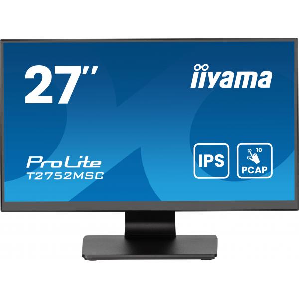 Iiyama ProLite T2752MSC-B1AG Monitor PC 68,6 cm [27] 1920 x 1080 Pixel Full HD LED Touch screen Nero (27 T2752MSC-B1AG Touchscreen Monitor - 27 Black Touchscreen Monitor Full HD DisplayPort USB and HDMI)Iiyama4948570125203T2752MSC-B1AG