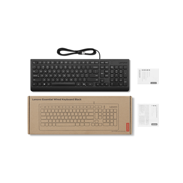 Lenovo 4Y41R64642 tastiera Casa/ufficio USB Danese Nero (Keyboard Home/Office Usb - Danish Black - Warranty: 12M)Lenovo01958921164794Y41R64642