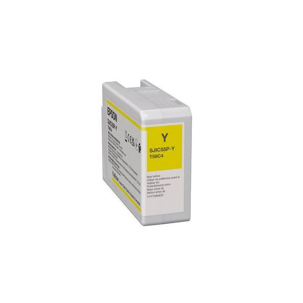 Epson SJIC55[Y] cartuccia d'inchiostro 1 pz Originale Giallo (SJIC55[Y]: INK CARTRIDGE FOR - COLORWORKS CW-D6500/D6000 [YELLO)Epson8715946738307C13T58C440