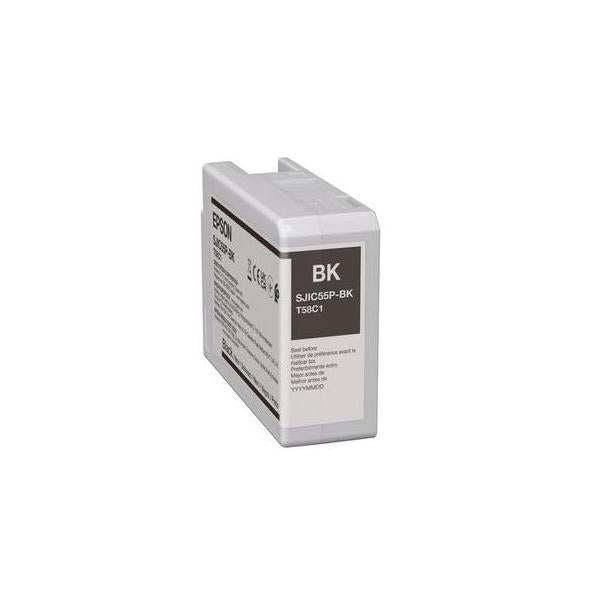 Epson SJIC55[BK] cartuccia d'inchiostro 1 pz Originale Nero (SJIC55[BK]: INK CARTRIDGE FOR - COLORWORKS CW-D6500/D6000 [BLACK)Epson8715946737676C13T58C140