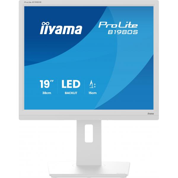 Iiyama ProLite B1980S-W1 Monitor PC 48,3 cm [19] 1280 x 1024 Pixel SVGA LED Bianco (iiyama ProLite B1980S-W1 computer monitor 48.3 cm [19'] 1280 x 1024 pixels SVGA LED White)Iiyama4948570125432B1980S-W1