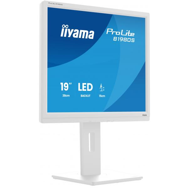 Iiyama ProLite B1980S-W1 Monitor PC 48,3 cm [19] 1280 x 1024 Pixel SVGA LED Bianco (iiyama ProLite B1980S-W1 computer monitor 48.3 cm [19'] 1280 x 1024 pixels SVGA LED White)Iiyama4948570125432B1980S-W1