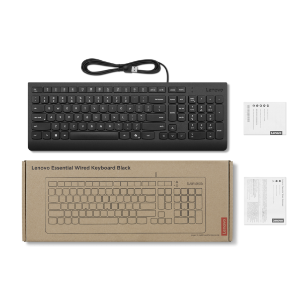 Lenovo 4Y41R64681 tastiera Casa/ufficio USB Nordic Nero (Keyboard Home/Office Usb - Nordic Black - Warranty: 12M)Lenovo4Y41R64681