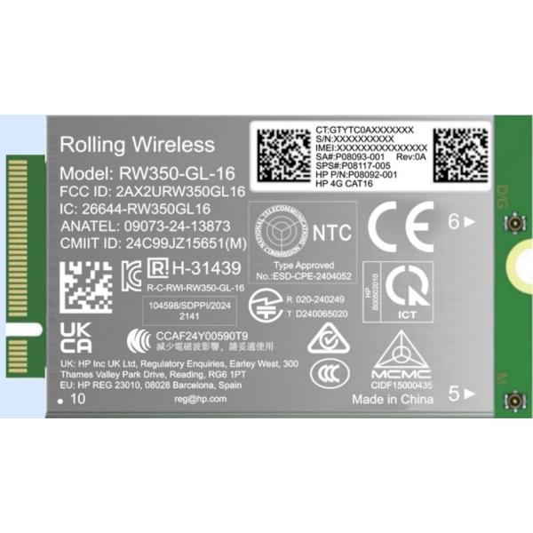 HP 4G LTE-Advanced Pro Cat16 WWAN Interno (4G LTE-AP [Cat 16] WWAN - Warranty: 12M)HpB8BD2AA