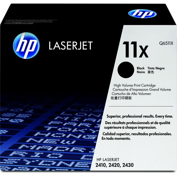 HP 11X High Yield Black Original LaserJet Toner Cartridge cartuccia toner 1 pz Originale Nero (Toner Black - Pages 12.000 - Warranty: 12M)HpQ6511X