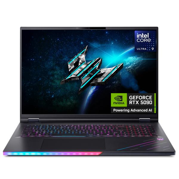 Acer Predator PH18-73-959Q Intel Core Ultra 9 275HX Computer portatile 45,7 cm [18] WQUXGA 192 GB DDR5-SDRAM 5 TB SSD NVIDIA GeForce RTX 5090 Wi-Fi 7 [802.11be] Windows 11 Home Nero (Acer Predator Helios 18 AI PH18-73 PH18-73-959Q 45.7 cm [18] Gaming...