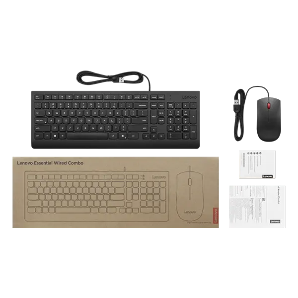 Lenovo 4X31R64409 tastiera Mouse incluso Universale USB Danese Nero (Keyboard Mouse Included - Universal Usb Danish Black - Warranty: 12M)Lenovo01958921152504X31R64409