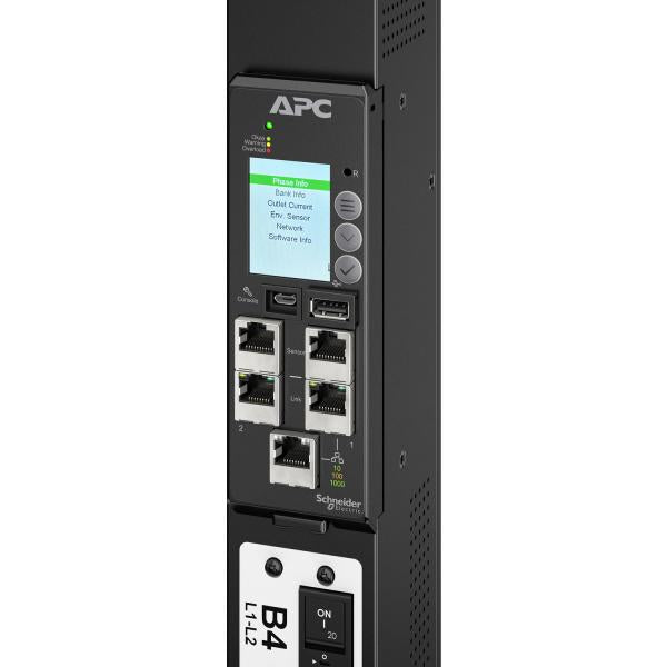APC NetShelter Rack PDU Advanced Gen 2, Metered, 3Phase, 11kW 400V 16A or 11.5kW 415V 20A, 520P6, 42 Outlet unità di distribuzione dell'energia [PDU] 40 presa[e] AC 0U Nero (NETSHELTER RACK PDU ADVANCED - METERED 11.5KW 3PH 415V 20A 520P)Apc073130475...