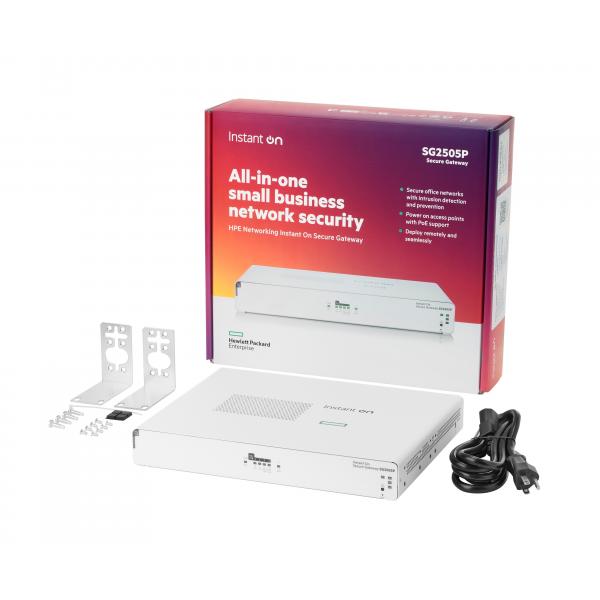 HPE Networking Instant On Secure Gateway 5-port SmartRate 2.5G PoE+ 64W SG2505P [S0G34A]Hpe Networking Instant On0190017744858S0G34A