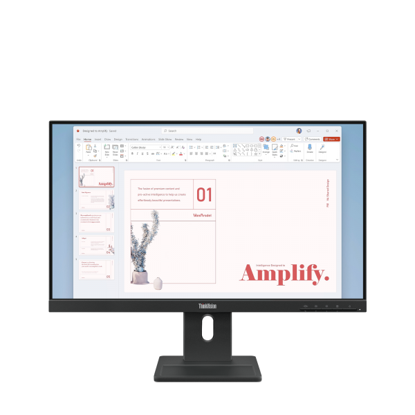 Lenovo ThinkVision E24-40 Monitor (Lenovo ThinkVision E24-40 - Monitor a LED - 24 [23.8 visualizzabile] - 1920 x 1080 Full HD [1080p] @ 100 Hz - IPS - 250 cd/m - 1300:1 - 4 ms - HDMI, VGA, DisplayPort - altoparlanti - nero corvino)Lenovo0198156755582...