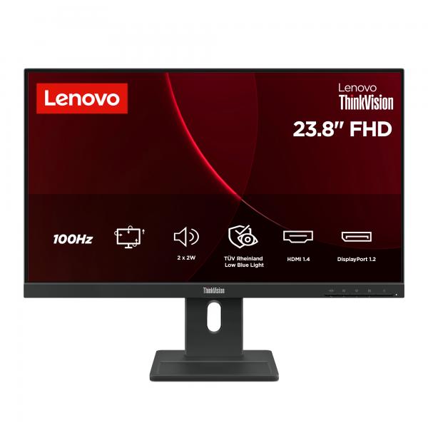 Lenovo ThinkVision E24-40 Monitor (Lenovo ThinkVision E24-40 - Monitor a LED - 24 [23.8 visualizzabile] - 1920 x 1080 Full HD [1080p] @ 100 Hz - IPS - 250 cd/m - 1300:1 - 4 ms - HDMI, VGA, DisplayPort - altoparlanti - nero corvino)Lenovo0198156755582...