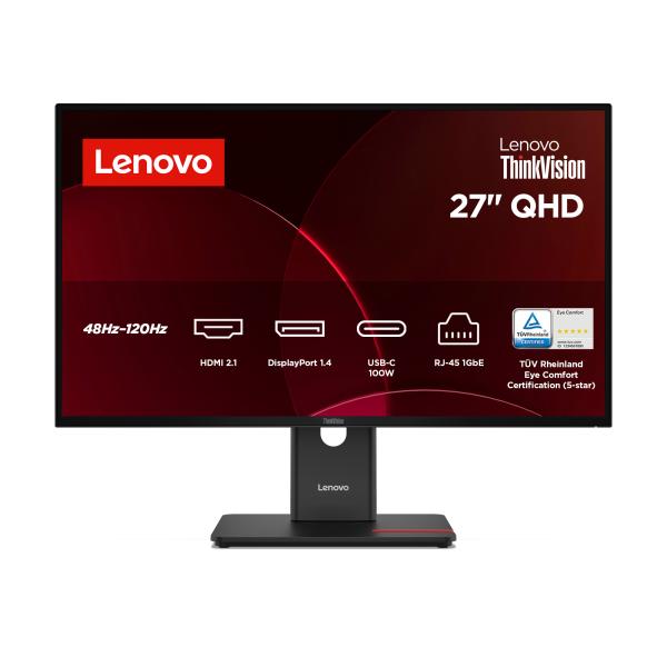 Lenovo ThinkVision T27QD-40 Monitor (ThinkVision T27QD-40 27 QHD USB-C Dock Monitor. WARRANTY: 3YR CCR)Lenovo64AAGAT2EU