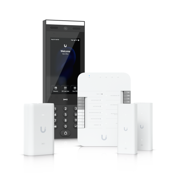 Starter kit with a Gate Hub, - G3 Intercom, PoE++ adapter, - and PoE++ over twisted pair extender for access control at a single gate with - Warranty: 24MUbiquitiUA-G3-SK-GATE