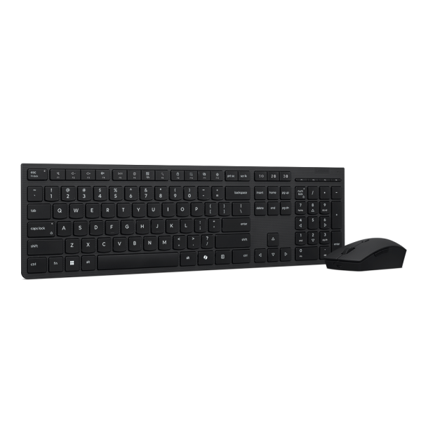 Lenovo 4X31R64325 tastiera Mouse incluso Ufficio RF senza fili + Bluetooth Francese Nero (RECHARGEABLE COMBO WIRELESS AI - ) - Versione UKLenovo4X31R64325