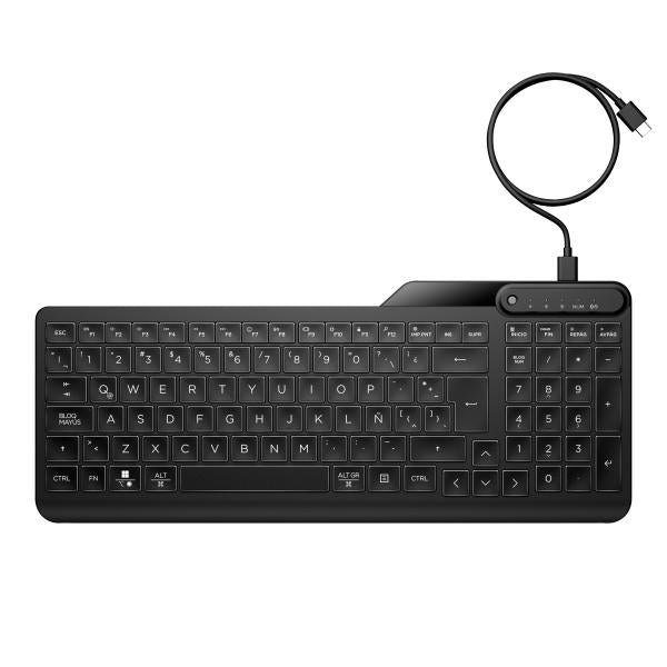 HP Tastiera cablata retroilluminata multidispositivo 405 (HP 405 - tastatur - multienhed - 65% [)Hp7N7C1AA#UUW