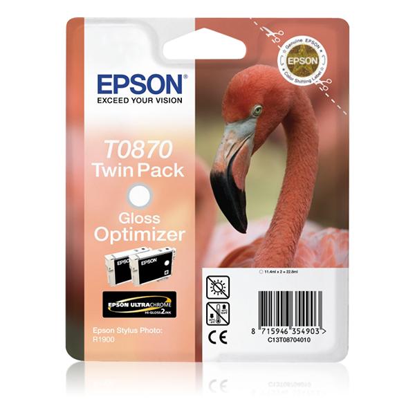 Epson Flamingo Twinpack Gloss Optimizer (STYLUS PHOTO UC R1900 HG 13ML-OPTIMI)EpsonC13T08704010