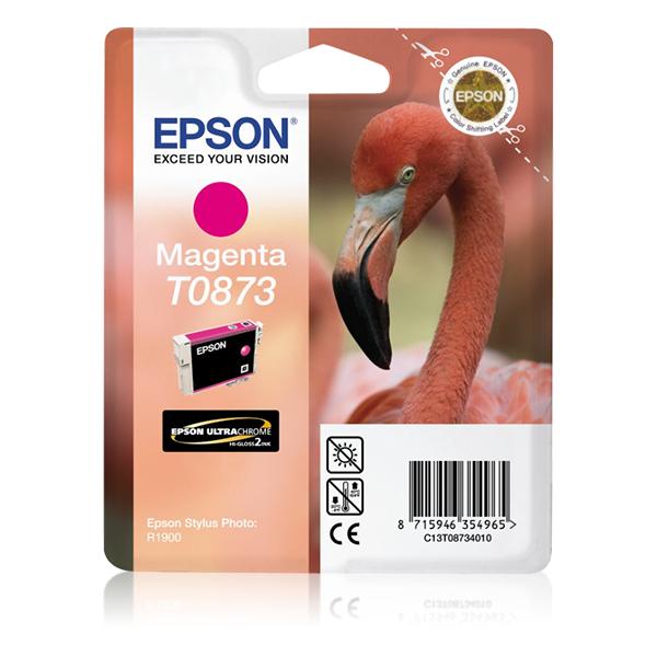 Epson Flamingo Cartuccia Magenta (Cartuccia inchiostro a pigmenti magenta EPSON UltraChrome Hi-Gloss2 in confezione blister RS. Compatibile: STYLUS PHOTO R1900)EpsonC13T08734010