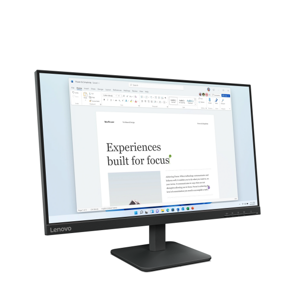Lenovo L24-4e Monitor PC 60,5 cm [23.8] 1920 x 1080 Pixel Full HD LCD Nero (Lenovo L24-4e computerskrm 60,5 cm [2)Lenovo019815653462068C2KAC1EU