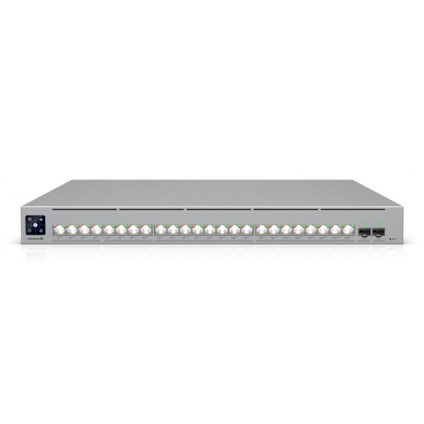 Enterprise-grade 24-port, - Layer 3 Etherlighting PoE - switch with high-capacity 10 GbE RJ45 and 25G SFP28 connections for high - Warranty: 24MUbiquiti0810084699140ECS-24-POE-UK