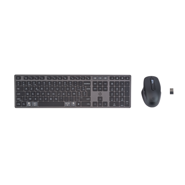 HP Combinazione di tastiera e mouse wireless ricaricabili multidispositivo 720 (720 Multi Rchrgbl WLS KB MS - Warranty: 3M)Hp9T5A9AA#AC0