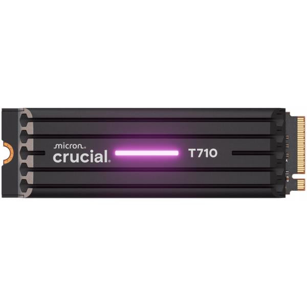 Crucial T710 2 TB M.2 PCI Express 5.0 NVMe (Crucial T710 - SSD - encrypted - 2 TB - internal - M.2 2280 - PCI Express 5.0 [NVMe] - TCG Opal Encryption 2.01 - integrated heatsink)Crucial0649528945549CT2000T710SSD5