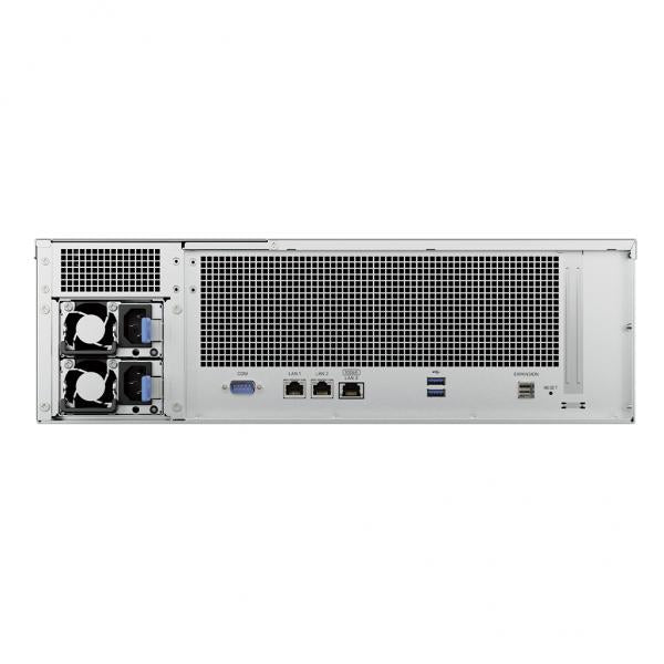 Synology RS2825RP+ 16 Bay NAS Armadio [3U] V1780B 8 GB DDR4 Synology DSM Grigio (Synology RS2825RP+ with Ryzen V1780B CPU; 8GB ram; 1x 10GbE [+ optional 10/25GbE NIC] and 2x 1GbE ports [5Years warranty])SynologyRS2825RP+