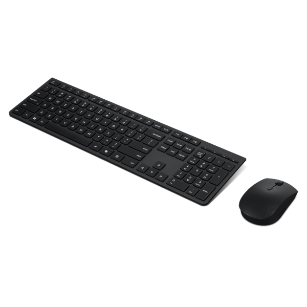 Lenovo 4X31R64350 tastiera Mouse incluso Casa/ufficio RF senza fili + Bluetooth QWERTY Inglese UK Grigio (Lenovo Professional - Keyboard and mouse set - full size - wireless - Bluetooth, 2.4 GHz - QWERTY - UK - grey - brown box) - Versione UKLenovo4X...