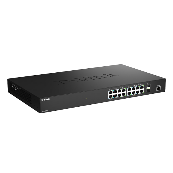 D-Link DMS-1250-18/B switch di rete Gestito L2+ 2.5G Ethernet [100/1000/2500] Nero (D-Link DMS-1250-18 - Switch - L2+ - smart - 16 x 2.5GBase-T + 2 x 10 Gigabit SFP+ - desktop - for P/N: DEM-310GT, DEM-311GT, DEM-314GT, DEM-410T, DEM-431XT, DEM-432XT...
