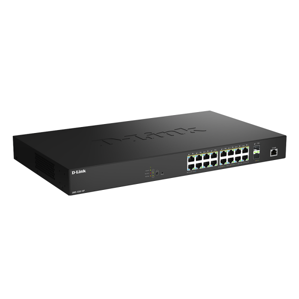 D-Link DMS-1250-18P/B switch di rete Gestito L2+ 2.5G Ethernet [100/1000/2500] Supporto Power over Ethernet [PoE] Nero (D-Link DMS-1250-18P - Switch - L2+ - smart - 16 x 10/100/1000/2.5G [PoE++] + 2 x 10 Gigabit SFP+ - desktop - PoE++ [370 W])D-link0...