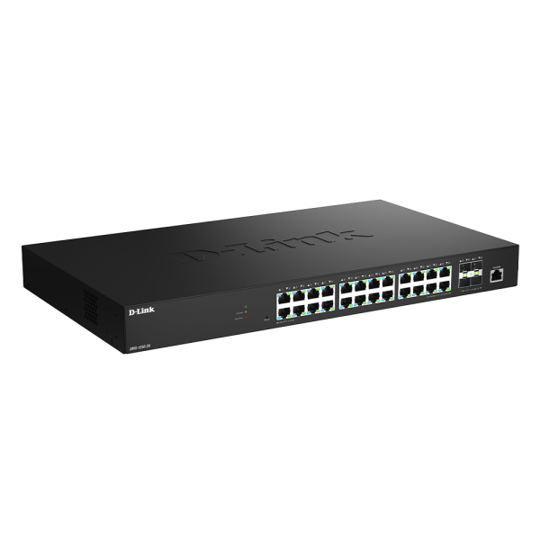 D-Link DMS-1250-28/B switch di rete Gestito L2+ 2.5G Ethernet [100/1000/2500] Nero (D-Link DMS-1250-28 - Switch - L2+ - smart - 24 x 10/100/1000/2.5G + 4 x 10 Gigabit SFP+ - desktop)D-link0790069477850DMS-1250-28/B