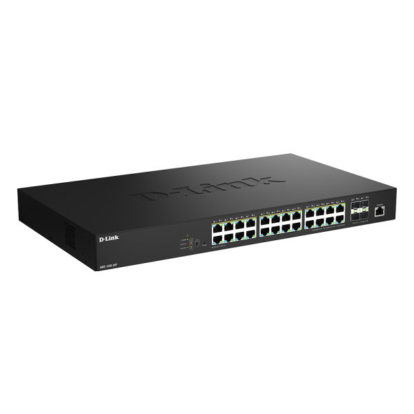 D-Link DMS-1250-28P/B switch di rete Gestito L2+ 2.5G Ethernet [100/1000/2500] Supporto Power over Ethernet [PoE] Nero (D-Link DMS-1250-28P - Switch - L2+ - smart - 24 x 10/100/1000/2.5G [PoE++] + 4 x 10 Gigabit SFP+ - desktop - PoE++ [475 W] - for P...